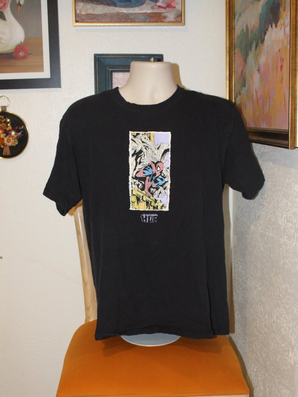 Marvel x HUF Spider-Man Comic Graphic T-Shirt Black Men’s Large
